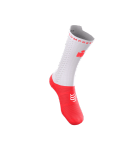  Tất Đạp Xe Compressport Pro Racing Socks v4.0 Bike IRONMAN 2026 - White/Neon Red 
