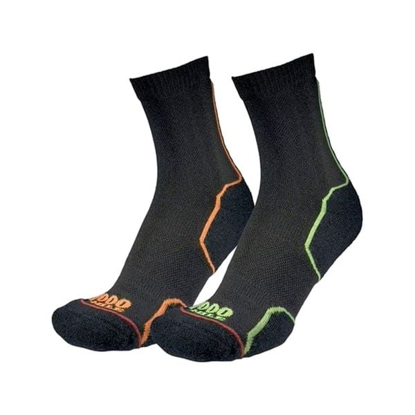 Tất chạy địa hình 1000 Mile Trail Sock Repreve (Bộ 2 đôi) - Black/Orange + Black/Green