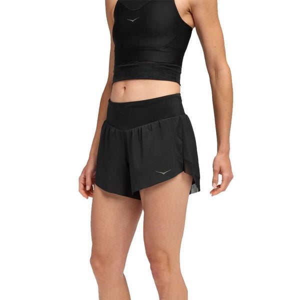 Quần Ngắn Chạy Bộ Nữ Hoka Glide 4" Short - BLK