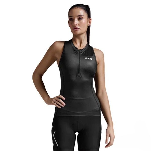 Áo Ba Môn Phối Hợp Nữ 2XU Core Tri Tank 25 - BLK/WHT