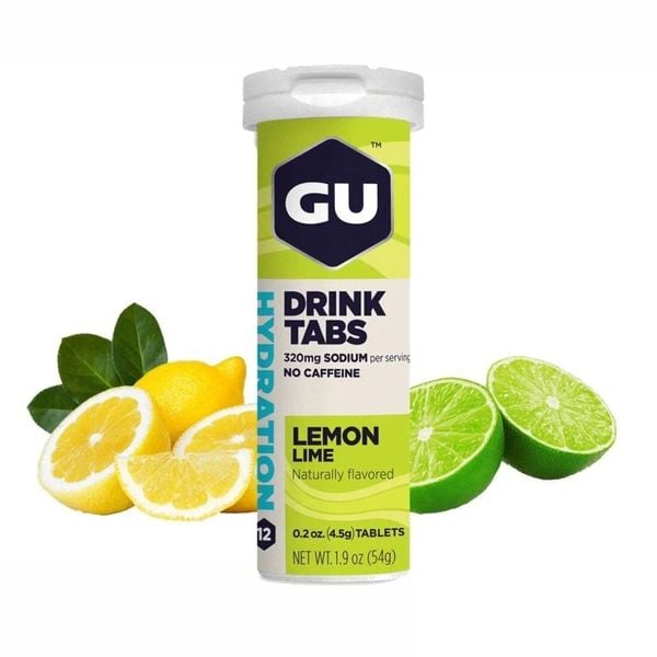 Tuýp 12 Viên Sủi Điện Giải GU Hydration Drink Tabs - Vị chanh