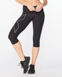  Quần Bó Cơ Chạy Bộ Nữ 2XU Light Speed Mid-Rise Comp 3/4 - BLK/BRF 
