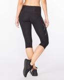  Quần Bó Cơ Chạy Bộ Nữ 2XU Light Speed Mid-Rise Comp 3/4 - BLK/BRF 
