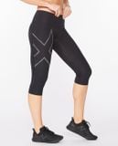  Quần Bó Cơ Chạy Bộ Nữ 2XU Light Speed Mid-Rise Comp 3/4 - BLK/GRF 