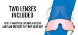  Kính Chạy Bộ Tifosi - Rail Race, Crystal Clear Interchangeable Sunglasses (2 Lens) 