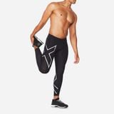  Quần Dài Bó Cơ Nam 2Xu Core Compression - BLK/SIL 