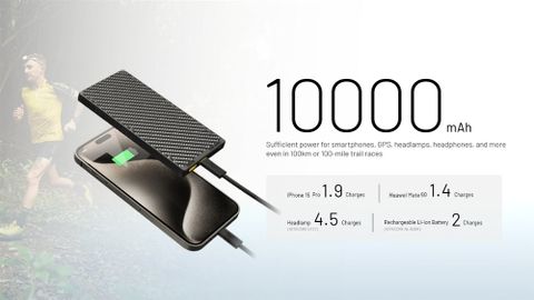 Sạc dự phòng vỏ Carbon siêu nhẹ Nitecore NB10000 Gen3 Power Bank