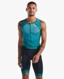  Bộ Quần Áo Ba Môn Nam 2XU Light Speed Front Zip Trisuit - Forest Green/Raft 