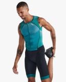  Bộ Quần Áo Ba Môn Nam 2XU Light Speed Front Zip Trisuit - Forest Green/Raft 