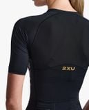  Bộ Quần Áo Ba Môn Phối Hợp Nữ 2XU Light Speed Sleeved Trisuit - Black/Gold 
