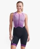  Bộ Quần Áo Ba Môn Phối Hợp Nữ 2XU Light Speed Front Zip Trisuit - Wood Violet/Pastel Pink 