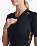  Bộ Quần Áo Ba Môn Phối Hợp Nữ 2XU Light Speed Sleeved Trisuit - Black/Gold 