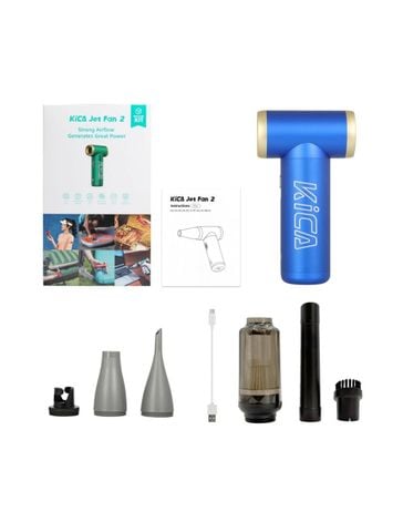 Máy Thổi Khí Nén KiCA Jet Fan 2 kit (kèm bộ hút bụi) - Blue