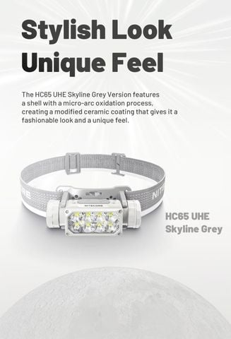 Đèn Đội Đầu Chạy Địa Hình Nitecore HC65 UHE 2000 lumen - Grey