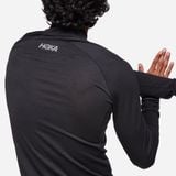  Áo Tay Dài Bó Cơ Nam Hoka Basezip Long - Black 