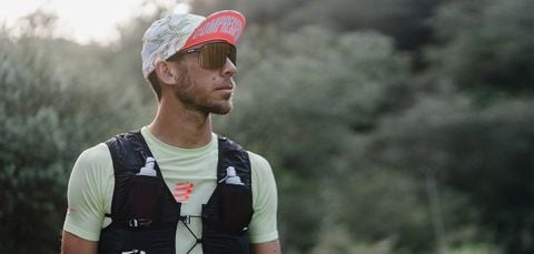 Mũ Chạy Bộ Compressport Pro Racing Cap-Green Camo/Fluo Red