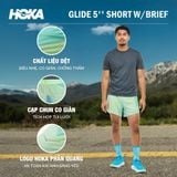  Quần Chạy Bộ Nam HOKA Glide 5'' With Brief - TTPP 