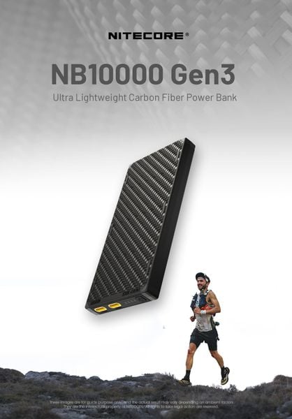 Sạc dự phòng vỏ Carbon siêu nhẹ Nitecore NB10000 Gen3 Power Bank