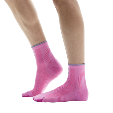 Tất Chạy Bộ On Running Elite Mid Sock - Raspberry/Pink