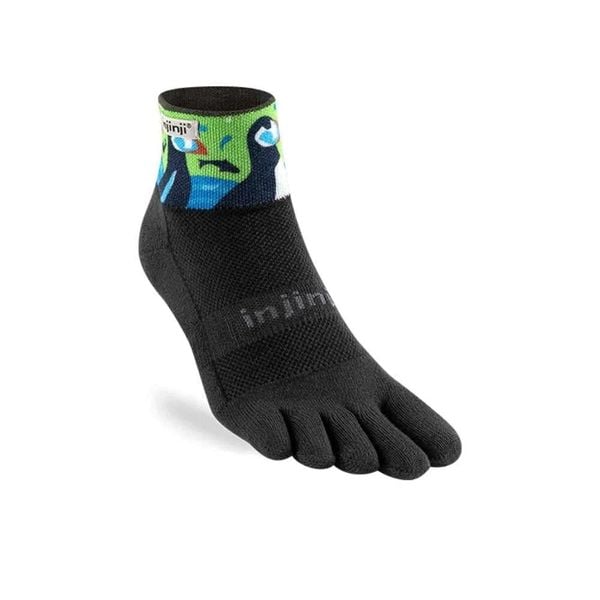 Tất Xỏ Ngón Chạy Bộ Injinji Artist Designed Trail Midweight Mini-Crew - Puffins