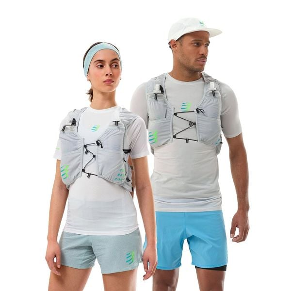 Áo Vest Chạy Địa Hình Compressport UltRun Evo 10 Pack - Gray Violet/Blue-Green
