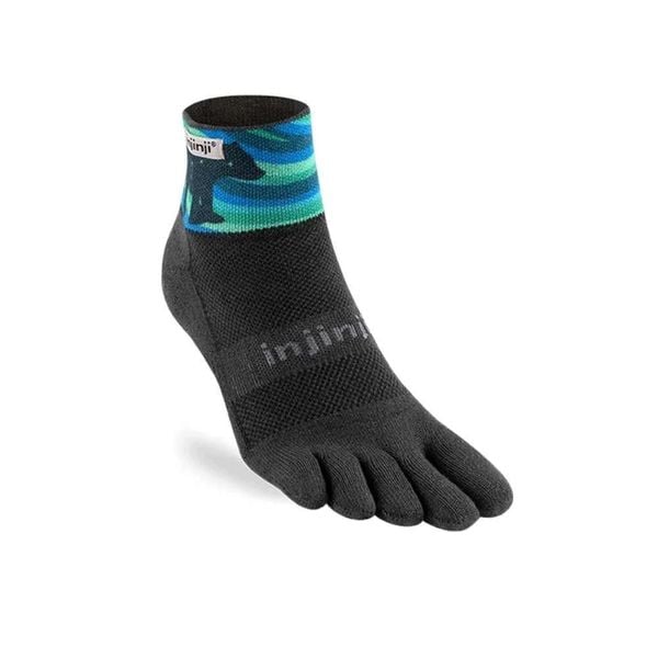 Tất Xỏ Ngón Chạy Bộ Injinji Artist Designed Trail Midweight Mini-Crew - Aurora