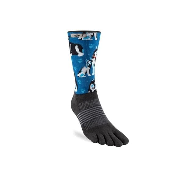 Tất Xỏ Ngón Chạy Bộ Injinji Artist Designed Women's Trail Midweight Crew - Huskies