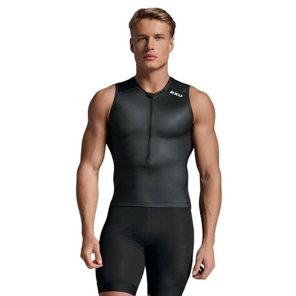 Áo Ba Môn Phối Hợp Nam 2XU Core Tri Tank - BLK/WHT