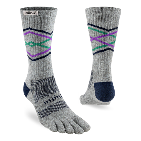 Tất Xỏ Ngón Chạy Địa Hình Injinji Trail Midweight Crew - Graphite
