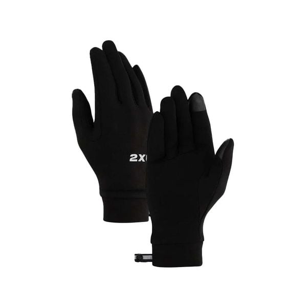 Găng Tay Chạy Bộ 2XU Unisex Run Glove - BLK/SRF