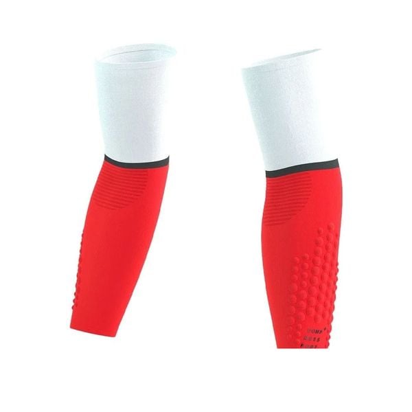 Băng bảo vệ ống tay thể thao Compressport ArmForce Ultralight-White/Fluo Red