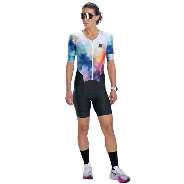 Bộ Quần Áo Ba Môn Nữ Zoot Women's Elite Tri Aero Fz Racesuit - Chromoflow