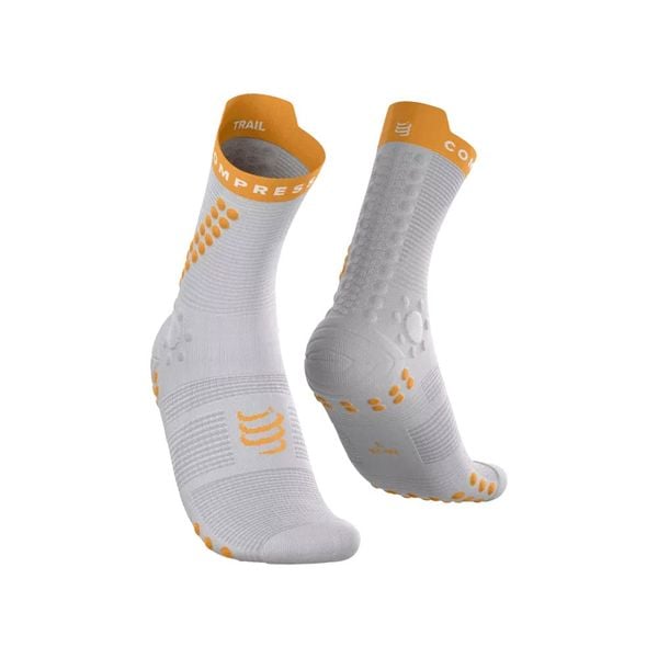 Tất Chạy Trail Compresspot Pro Racing Socks v4.0 Trail - GRAY VIOLET/APRICOT