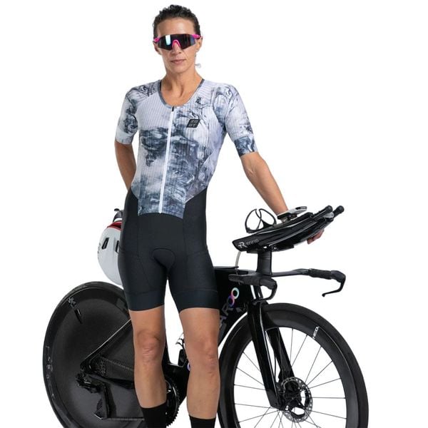 Bộ Quần Áo Ba Môn Nữ Zoot Women's Elite Tri Aero Fz Racesuit - Vapor White