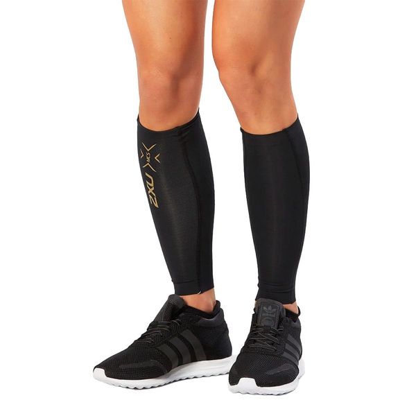 Bó Ống Chân 2XU Light Speed Compression Calf - Blk/Gld