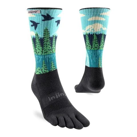 Tất Xỏ Ngón Chạy Địa Hình Injinji Spectrum TRAIL Midweight Crew - Cascades