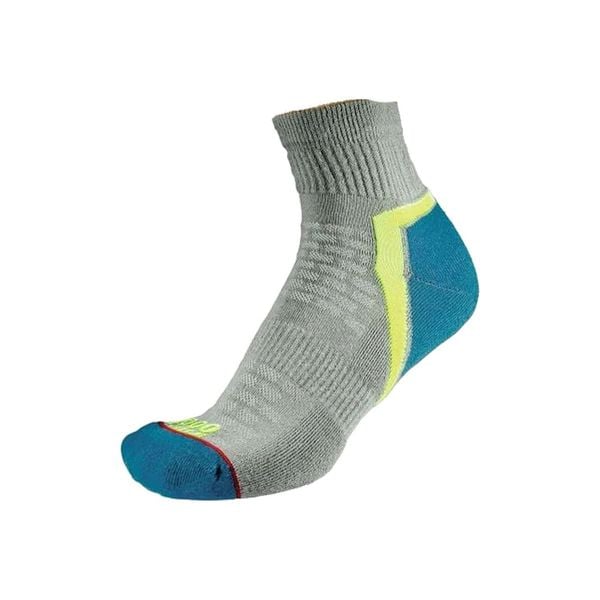 Tất Chạy Bộ 1000 Mile Activ QTR Repreve - Silver/Fluo /Teal