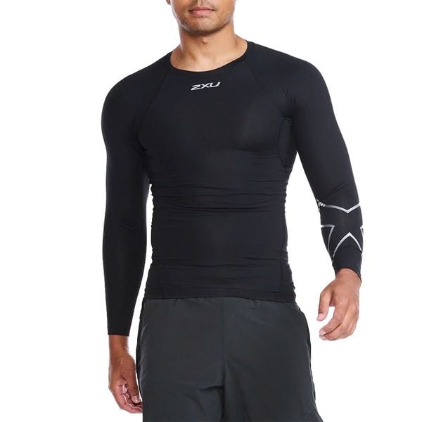 Áo Bó Cơ Nam 2XU Core Compression Long Sleeve - BLK/SIL