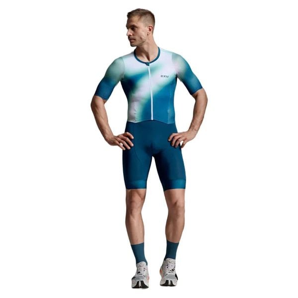 Bộ Quần Áo Ba Môn Phối Hợp Nam 2XU Aero Hex Sleeved Trisuit - JLM/MAJ