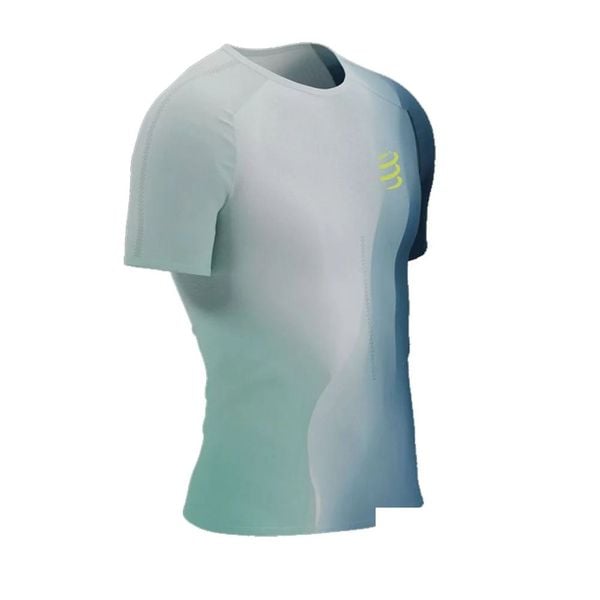 Áo Chạy Bộ Nam Compressport Performance SS Tshirt M - Niagara Blue