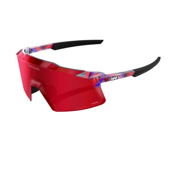 Kính 100% AEROCRAFT LE FDJ Gloss Translucent Red/Blue - HiPER Fire Red Mirror Lens