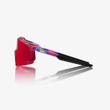  Kính 100% AEROCRAFT LE FDJ Gloss Translucent Red/Blue - HiPER Fire Red Mirror Lens 