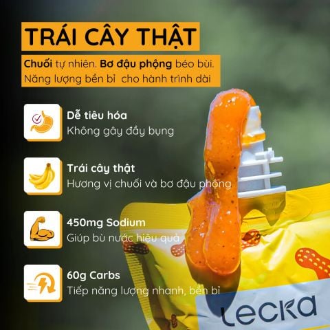 Gel Năng Lượng Lecka Ultra Gel - Vị Chuối Bơ Đậu