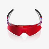  Kính 100% AEROCRAFT LE FDJ Gloss Translucent Red/Blue - HiPER Fire Red Mirror Lens 