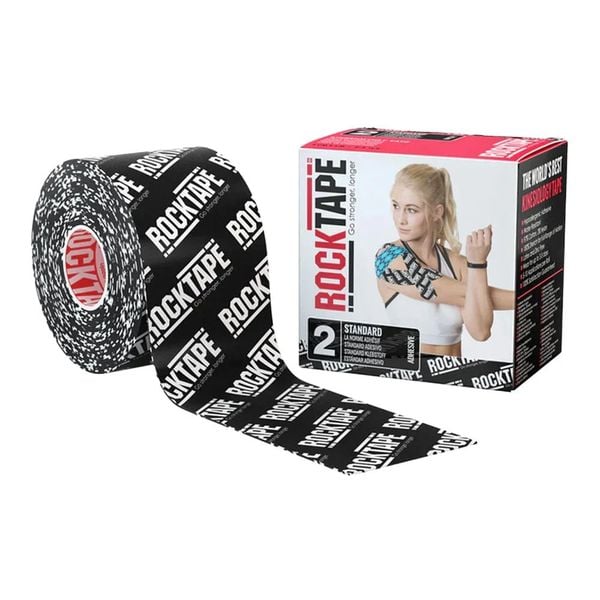 Băng Dán Cơ Thể Thao ROCKTAPE STD Tape 5cm x 5m - Logo Black