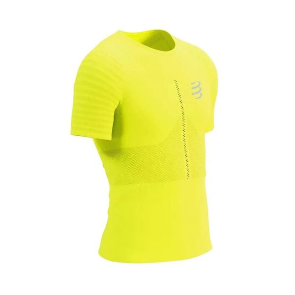 Áo Chạy Bộ Nam Compressport Racing SS Tshirt M - Safe Yellow/Silver Reflective