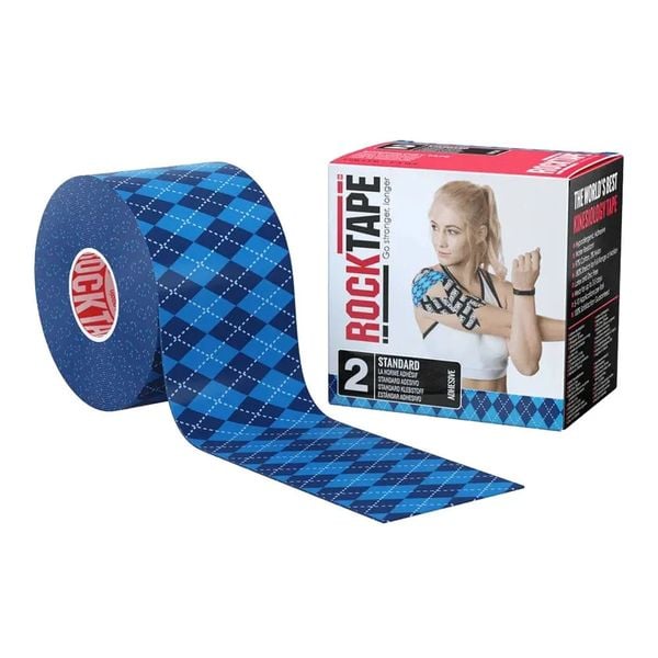 Băng Dán Cơ Thể Thao ROCKTAPE STD Tape 5cm x 5m - Argyle Blue