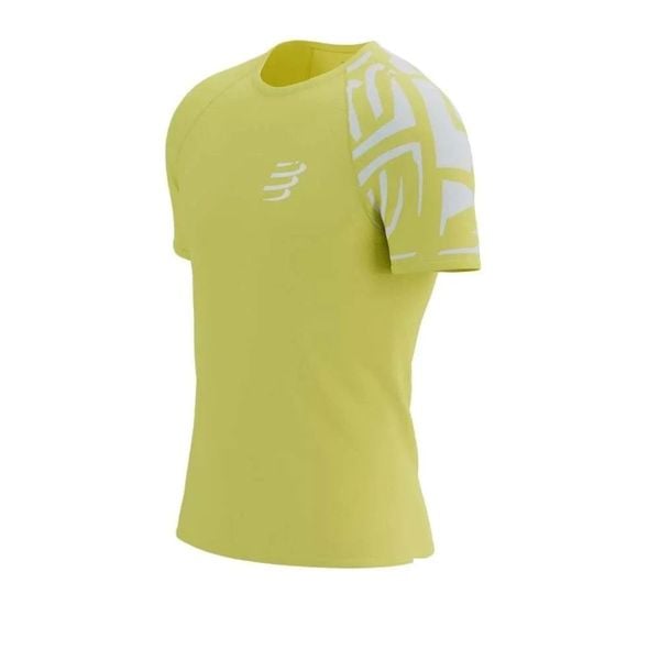 Áo Chạy Bộ Nam Compressport Training SS Tshirt M - Green Sheen/White