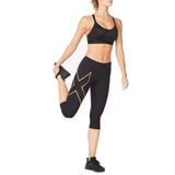  Quần Bó Cơ Chạy Bộ Nữ 2XU Light Speed Mid-Rise Comp 3/4 - BLK/GRF 