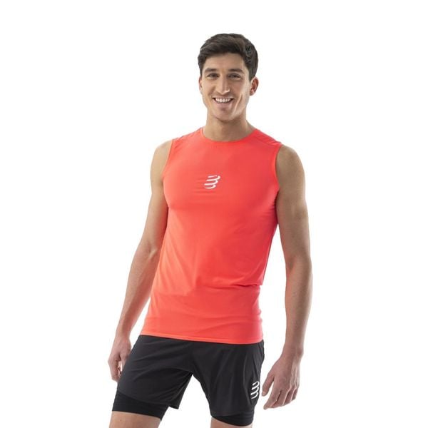 Áo Chạy Địa Hình Nam Compressport Trail Racing Tank M - Fluo Red